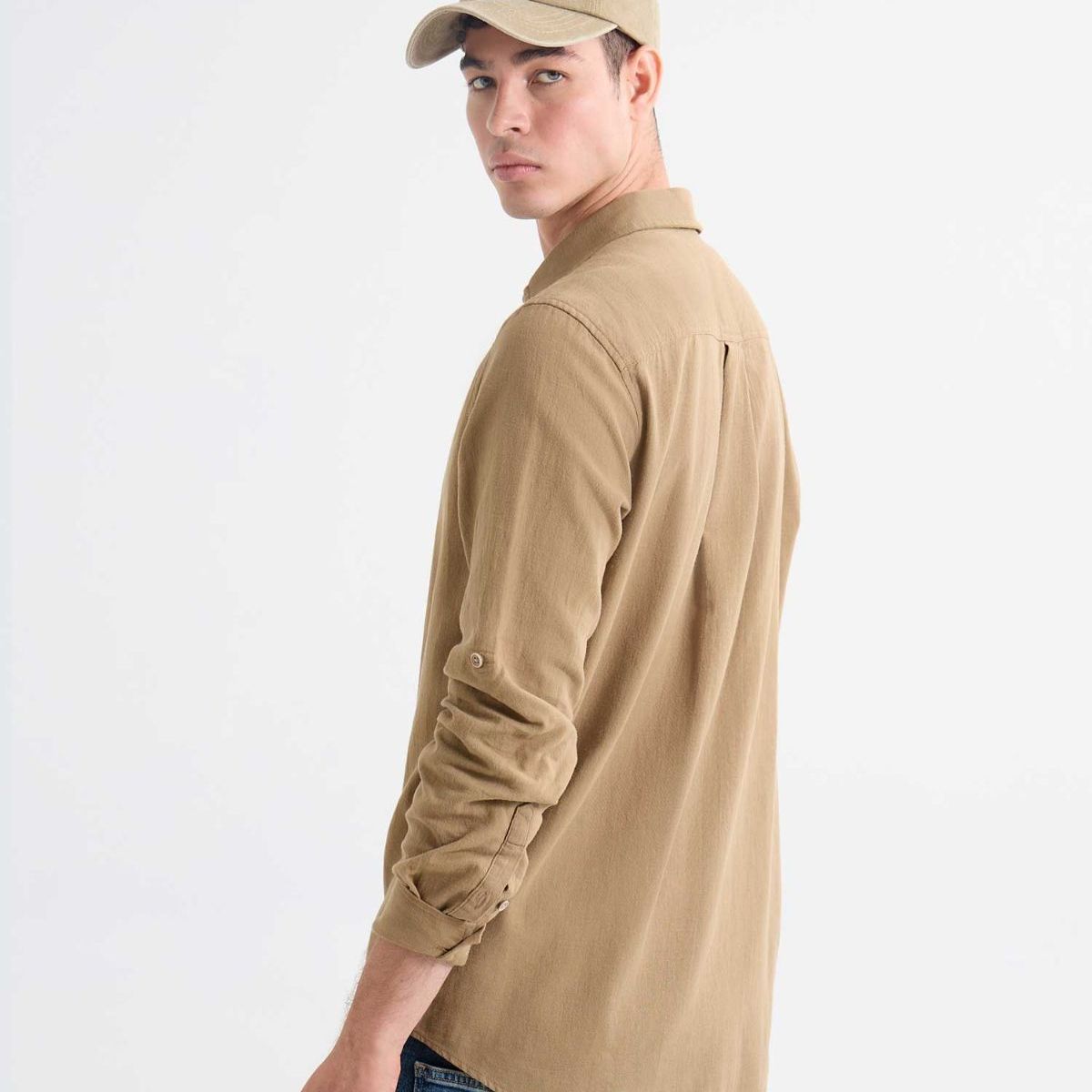 SEVEN SEVEN - Camisa De Hombre  Color Camel Marca Seven Seven #45012105
