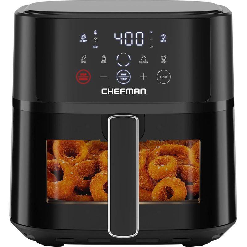 CHEFMAN - Freidora de aire Chefman 6 QT tecnología Hi-Fry 4 presets