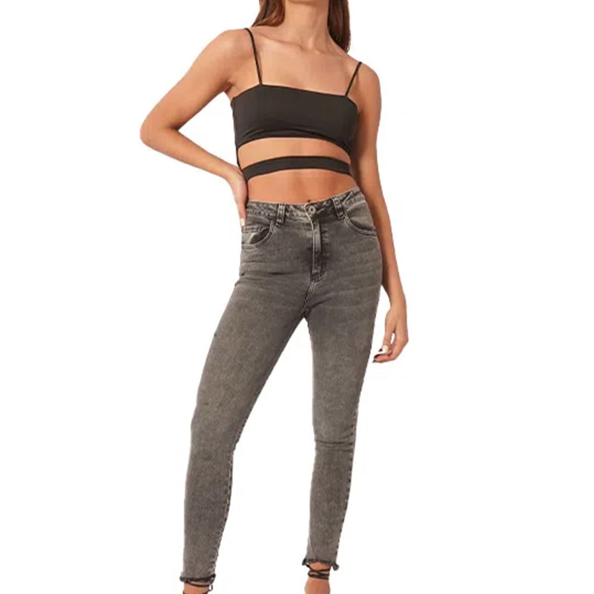 MERCEDES CAMPUZANO - Top Beverly Mercedes Campuzano de Mujer - Negro