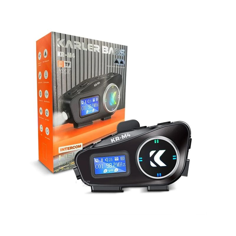 GENERAC - Intercomunicador Moto Inalambrico Bluetooth Radio KR-M4