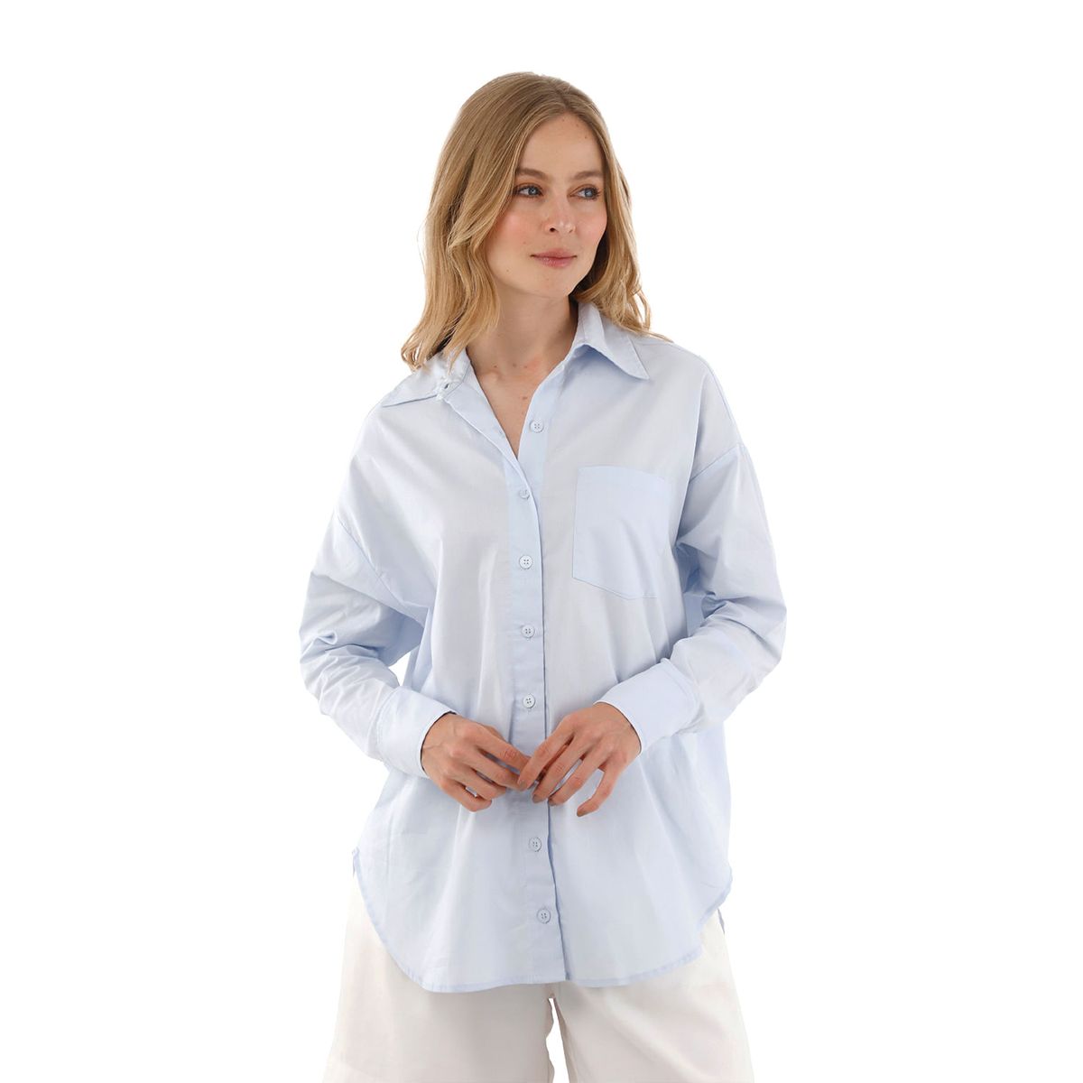 MERCEDES CAMPUZANO - Camisa boyfriend haven mercedes campuzano de mujer - azulcl