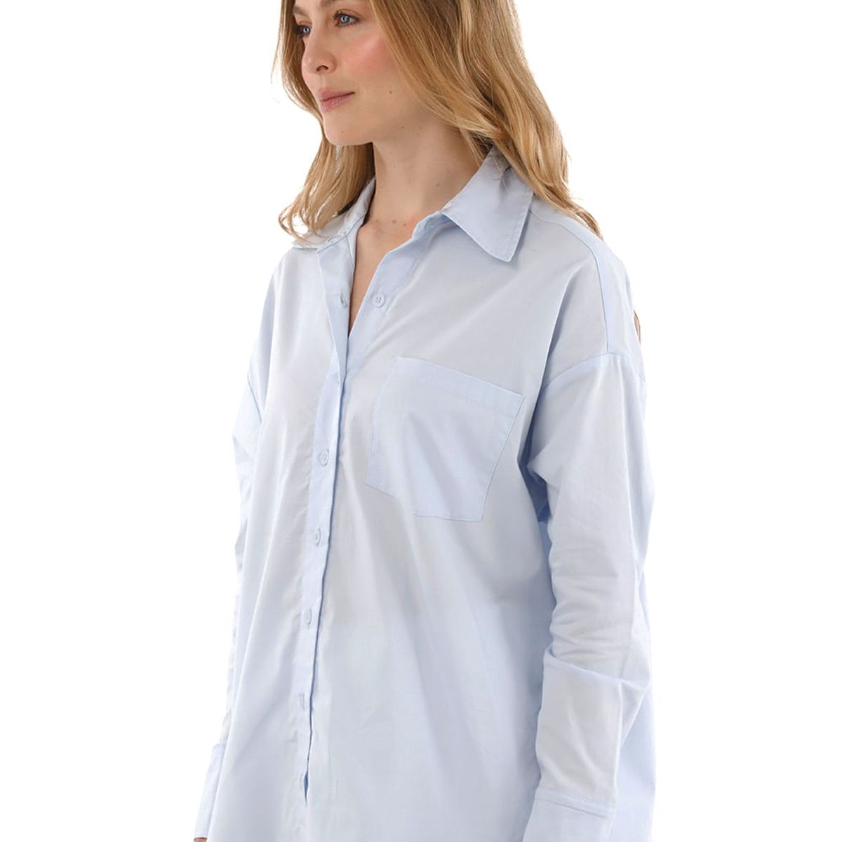 MERCEDES CAMPUZANO - Camisa boyfriend haven mercedes campuzano de mujer - azulcl