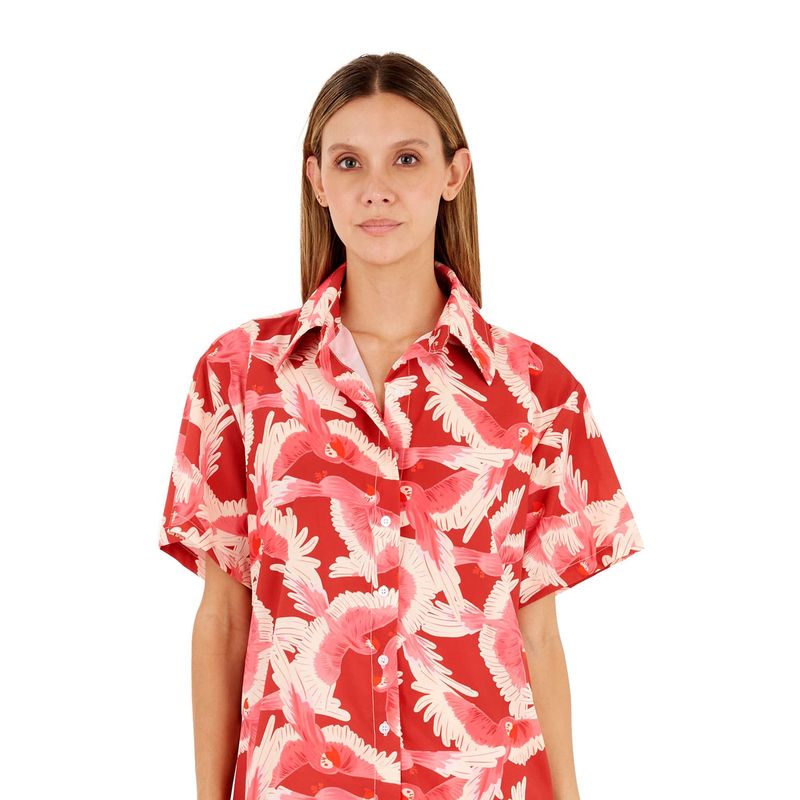 MERCEDES CAMPUZANO - Camisa Alexa Estampado Rojo