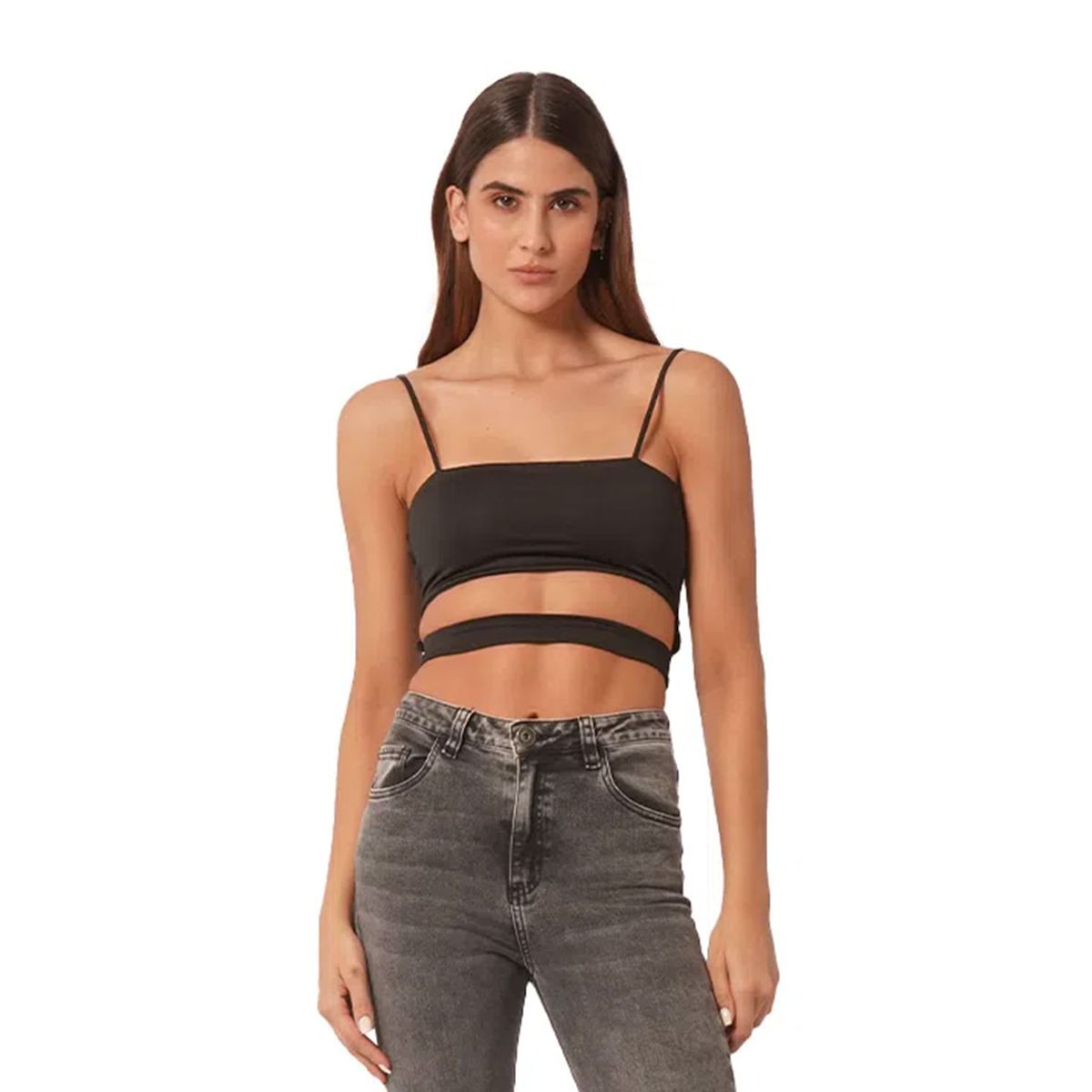 MERCEDES CAMPUZANO - Top Beverly Mercedes Campuzano de Mujer - Negro