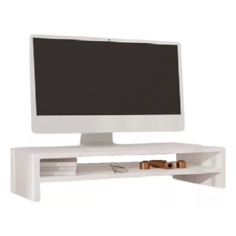 GENERICO - Soporte Elevador Monitor Base Soporte Para Escritorio Color Blanco