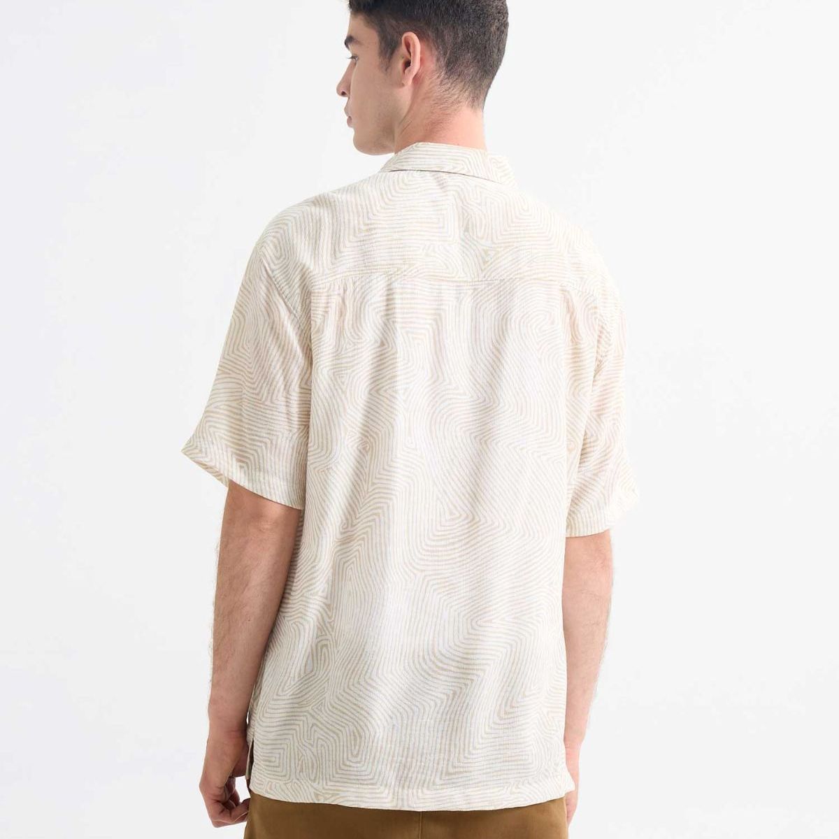 SEVEN SEVEN - Camisa De Hombre  Color Crema Marca Seven Seven #45012128