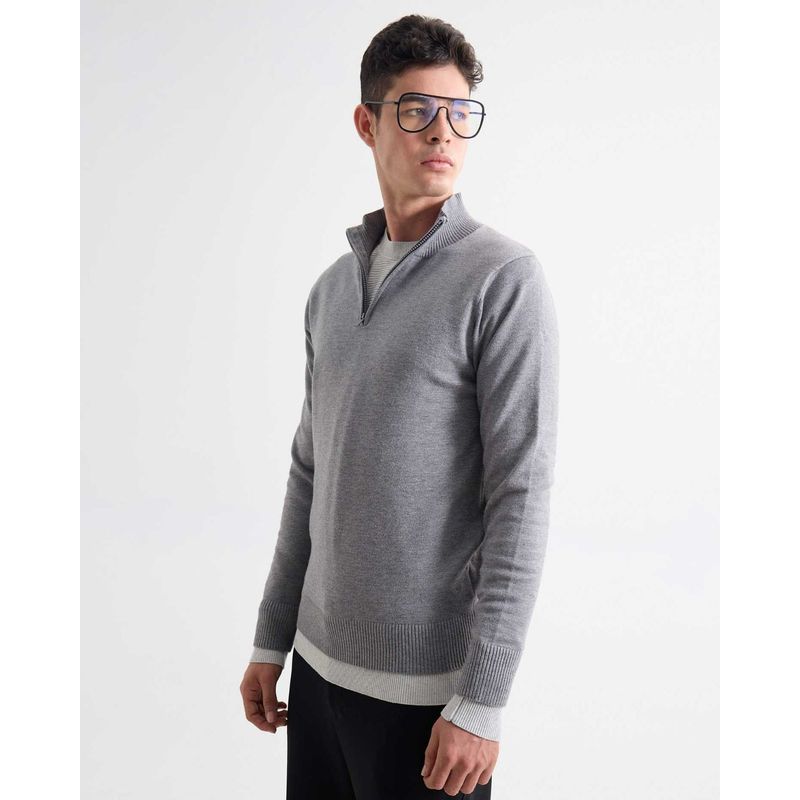 SEVEN SEVEN - Saco Para Hombre Cuello Alto O Cuello Tortuga Color Gris Marca Seven Seven #45330245