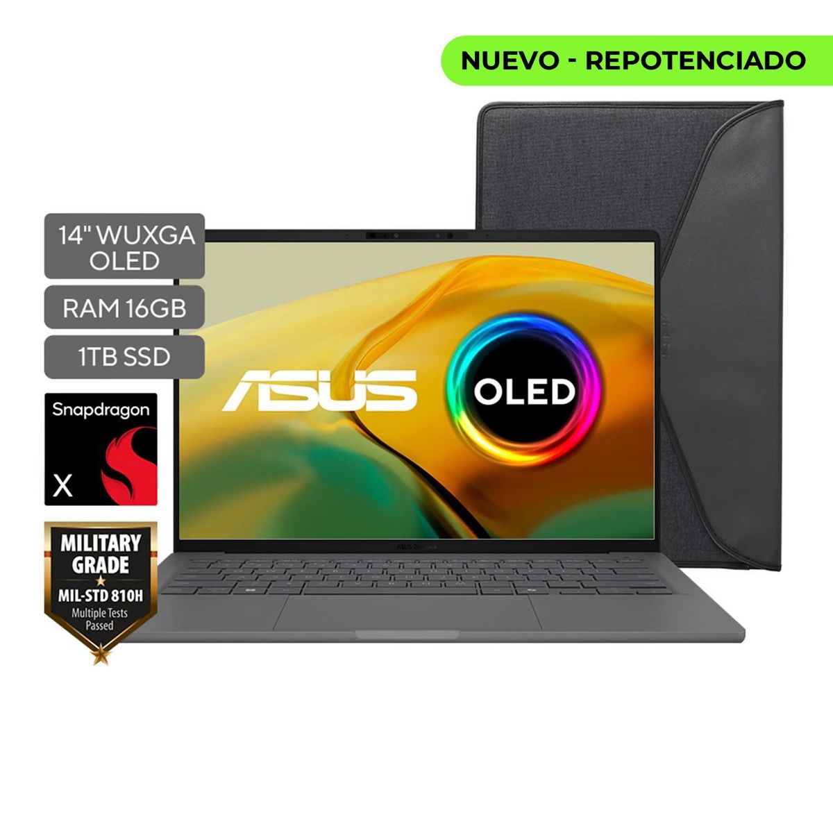 ASUS - Portatil ASUS Zenbook UX3407QA-QD232W SnapDragon X X126100 SSD 1TB 16GB 14" WUXGA Win 11 Home
