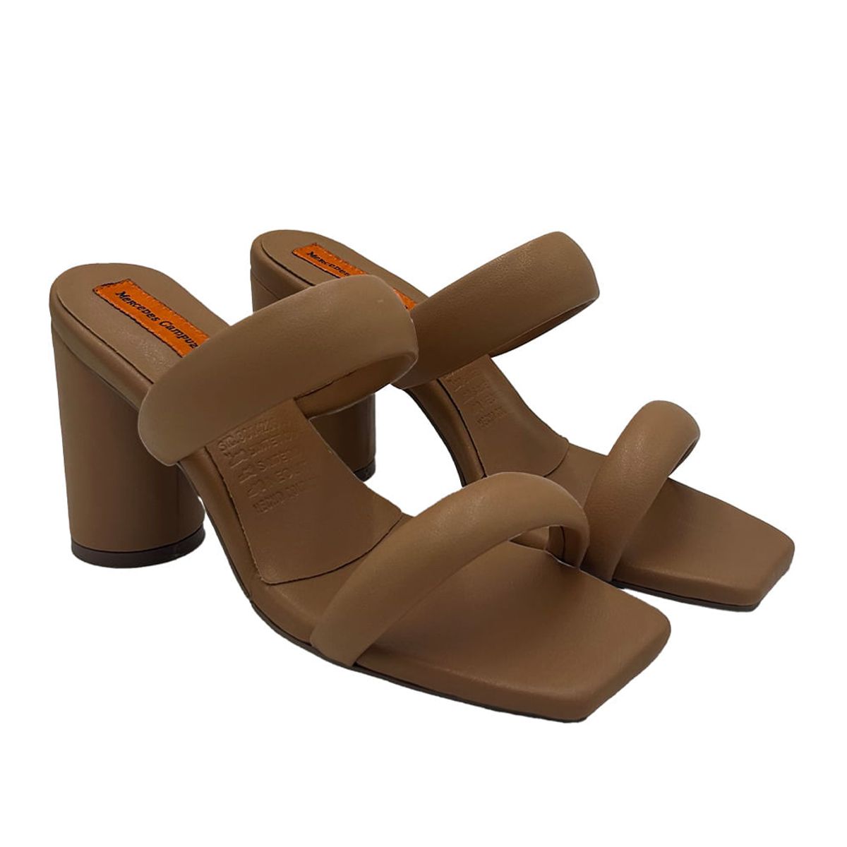 MERCEDES CAMPUZANO - Sandalia Tacon Angelina Mercedes Campuzano de Mujer Beige