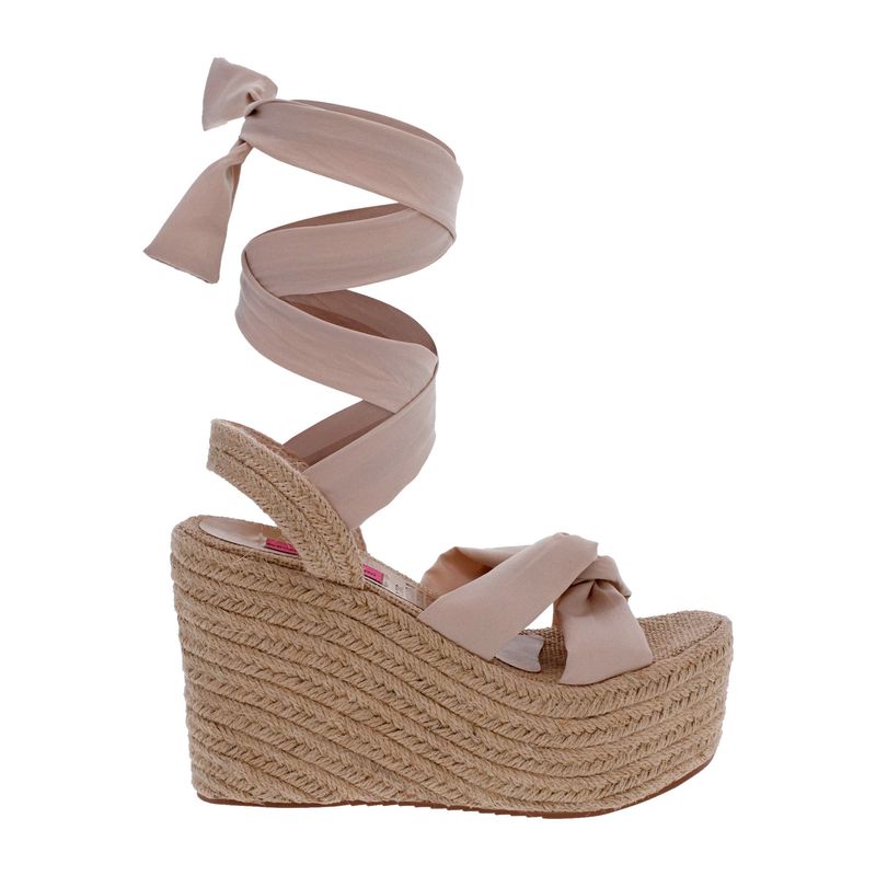Spadrilla Plataforma Suki Mercedes Campuzano de Mujer Marfil