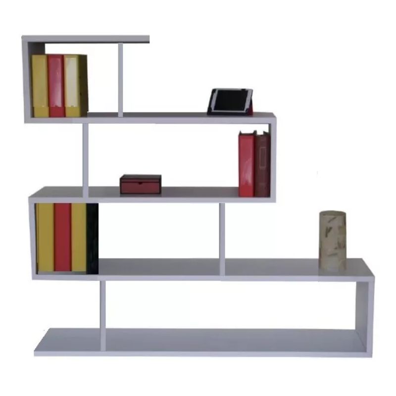 GENERICO - Biblioteca Bifet Mostrador Recibidor Librero Color Blanco
