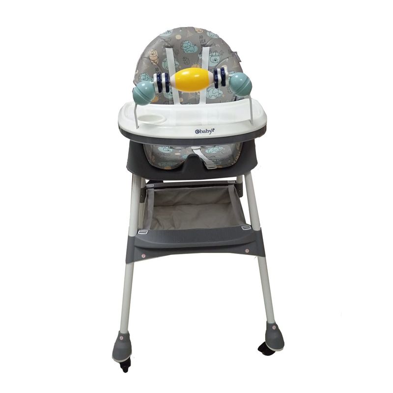 EBABY - Silla Comedor Para Bebe 2En1 Plegable Portatil Ruedas