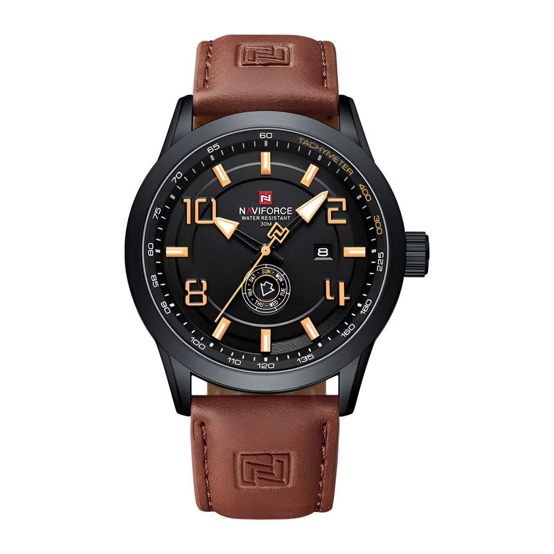 NAVIFORCE - Reloj Naviforce Casual Nf9229 Cuero Hombre + Estuche