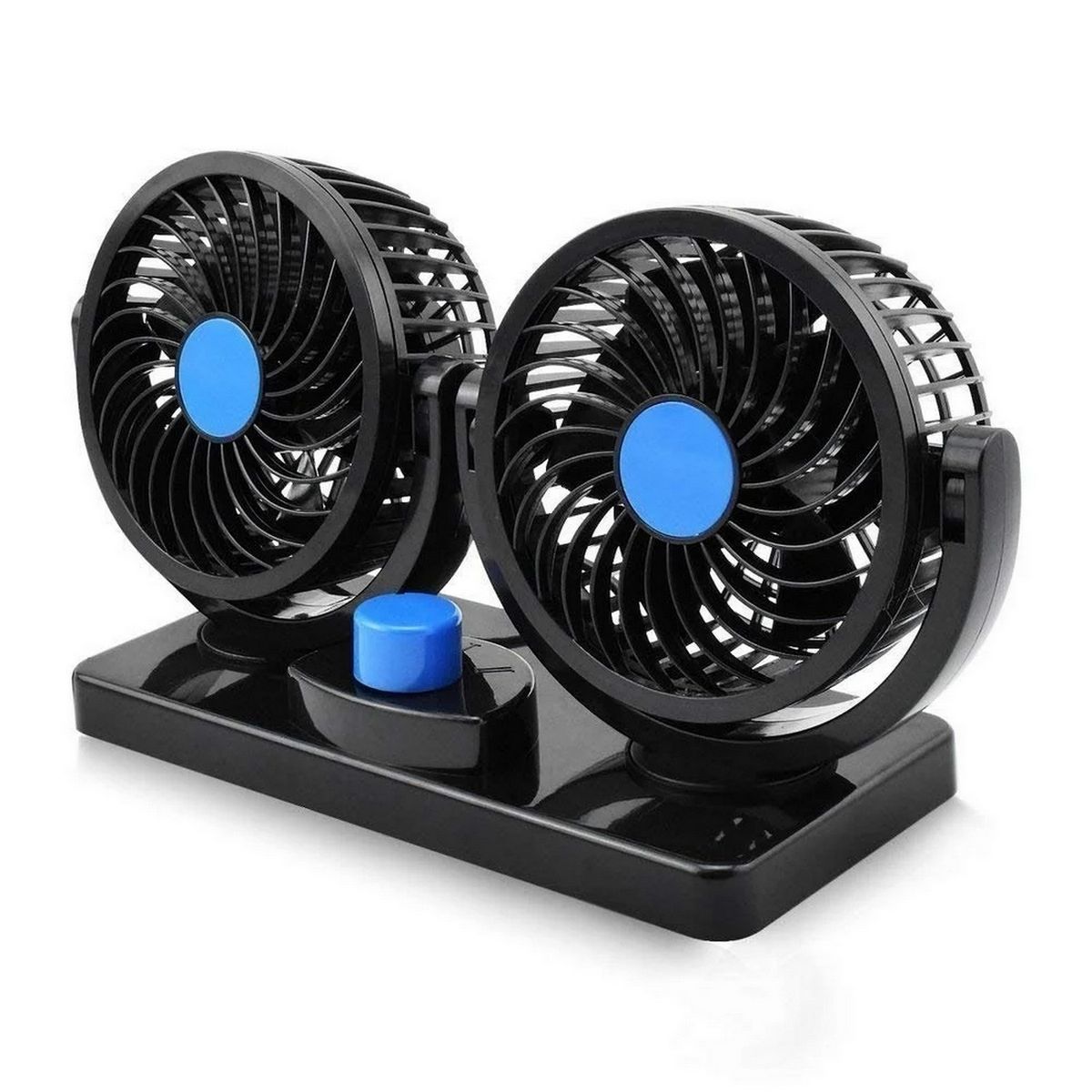 DAYOSHOP - Ventilador De Carro Duo 12 Voltios Giro 360 Grados