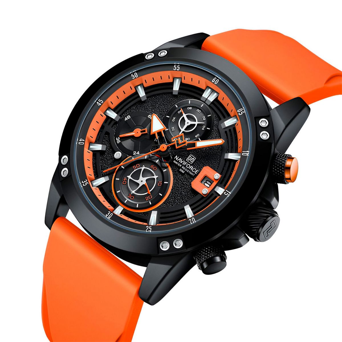 NAVIFORCE - Reloj Naviforce Deportivo Nf8033 Goma Hombre + Estuche