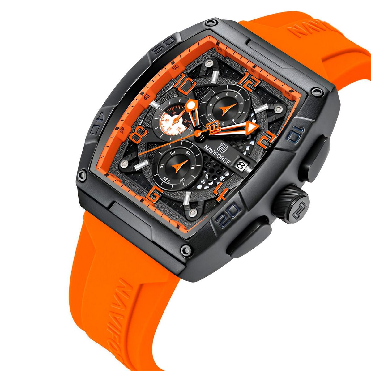 NAVIFORCE - Reloj Naviforce Deportivo Nf8052 Goma Hombre + Estuche