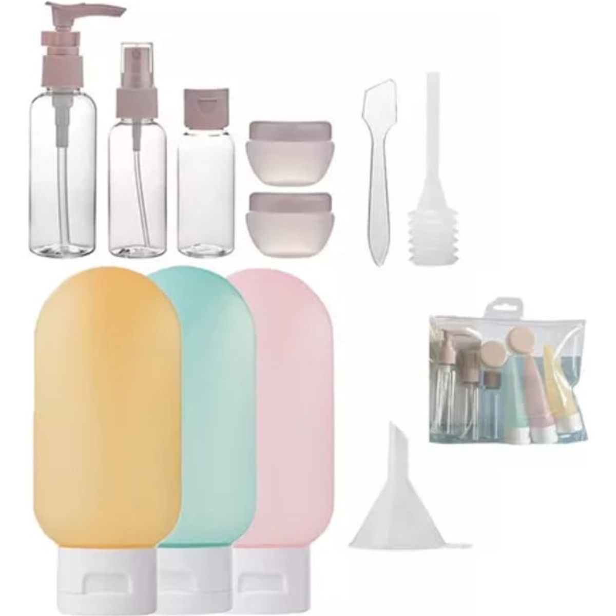 GENERICO - Kit De Botellas De Viaje Envases Productos De Aseo Personal