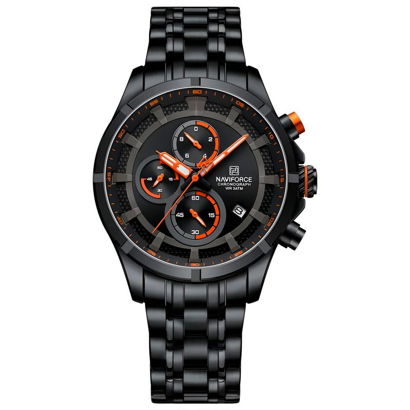 NAVIFORCE - Reloj Naviforce Casual Nf8046 Crono Hombre Acero+ Estuche