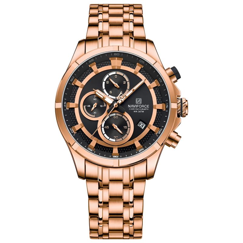 NAVIFORCE - Reloj Naviforce Casual Nf8046 Crono Hombre Acero+ Estuche