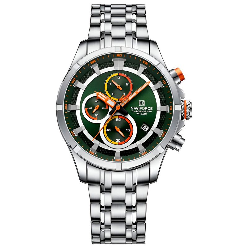 NAVIFORCE - Reloj Naviforce Casual Nf8046 Crono Hombre Acero+ Estuche