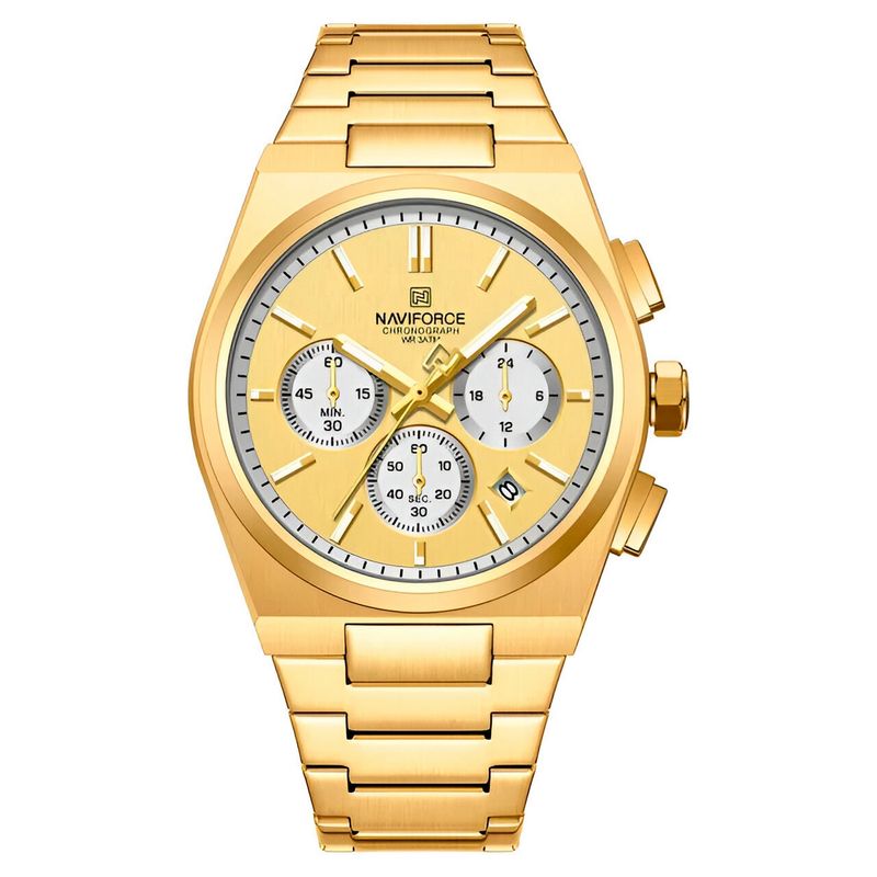 NAVIFORCE - Reloj Naviforce Casual Nf8048g Crono Hombre Acero+ Estuche