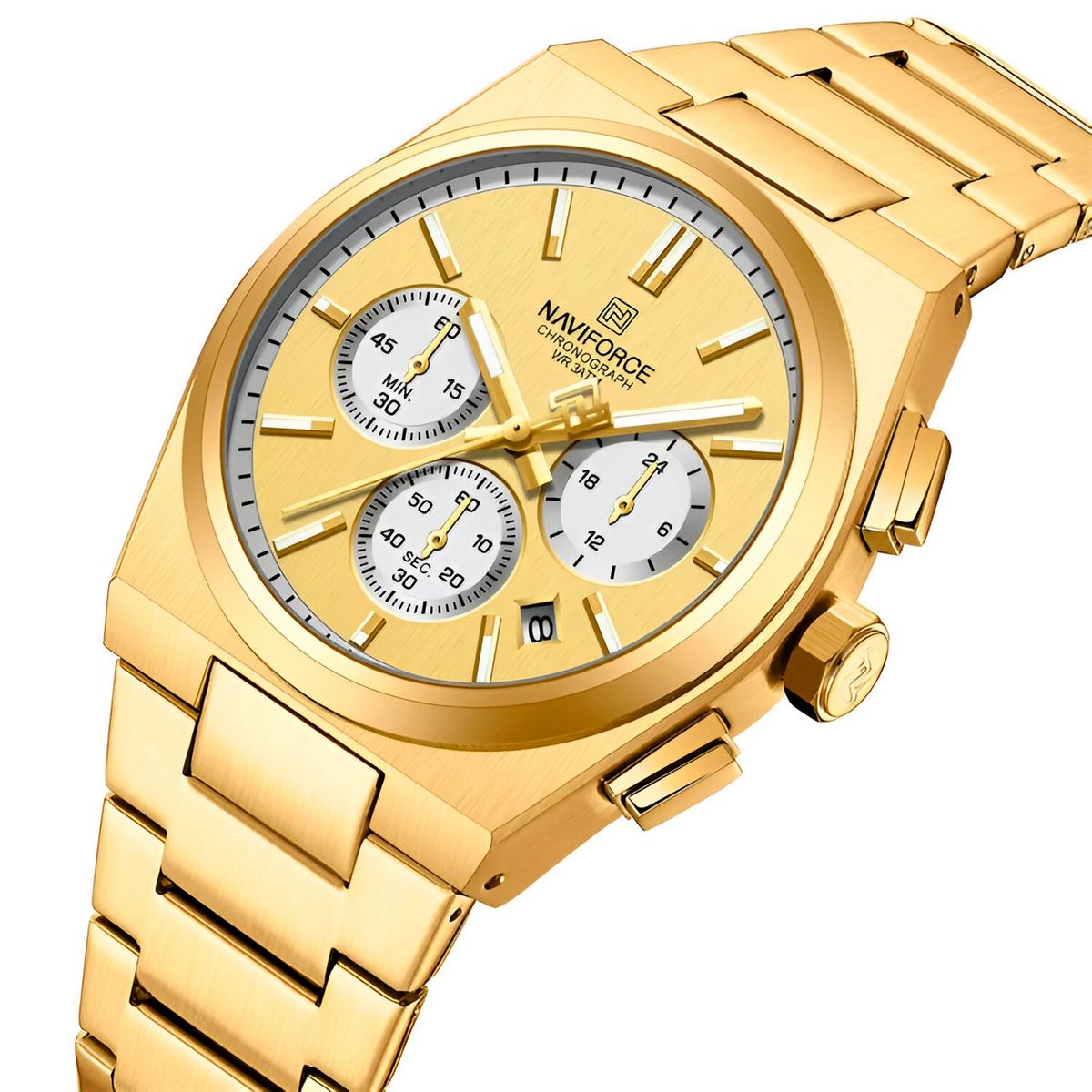 NAVIFORCE - Reloj Naviforce Casual Nf8048g Crono Hombre Acero+ Estuche