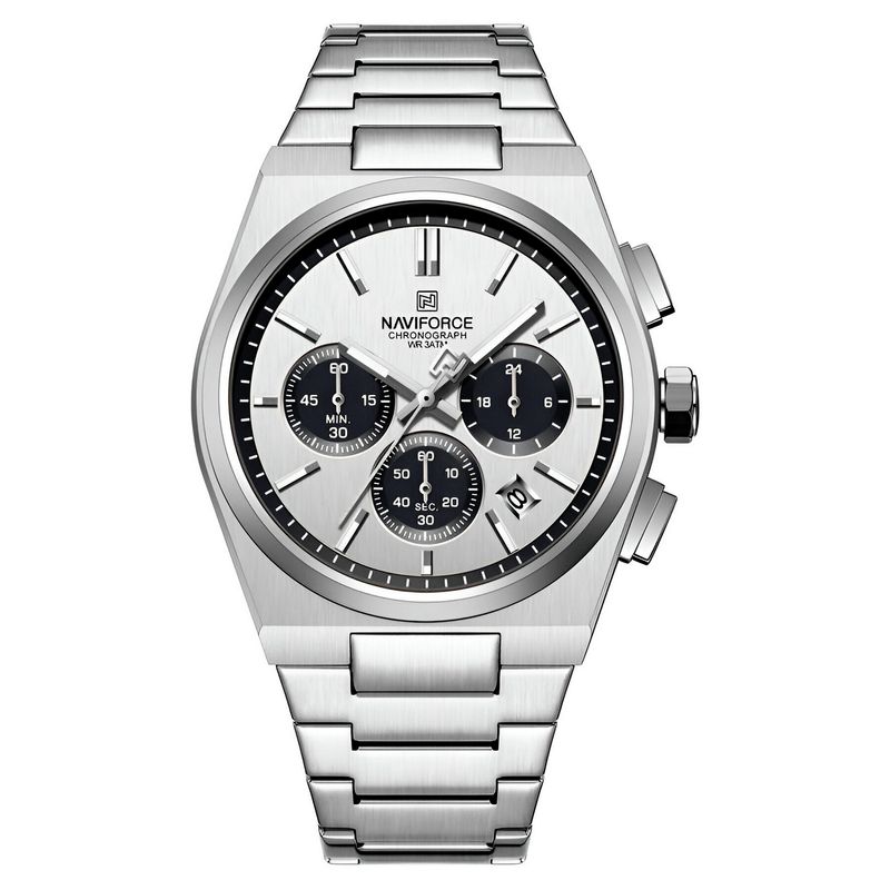 NAVIFORCE - Reloj Naviforce Casual Nf8048g Crono Hombre Acero+ Estuche