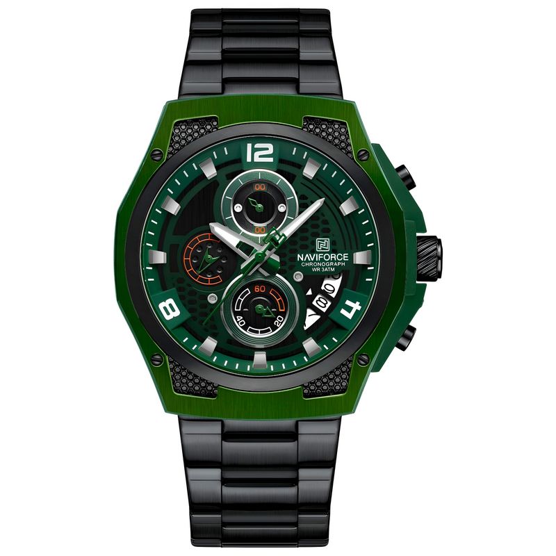 NAVIFORCE - Reloj Naviforce Casual Nf8051s Crono Hombre Acero+ Estuche