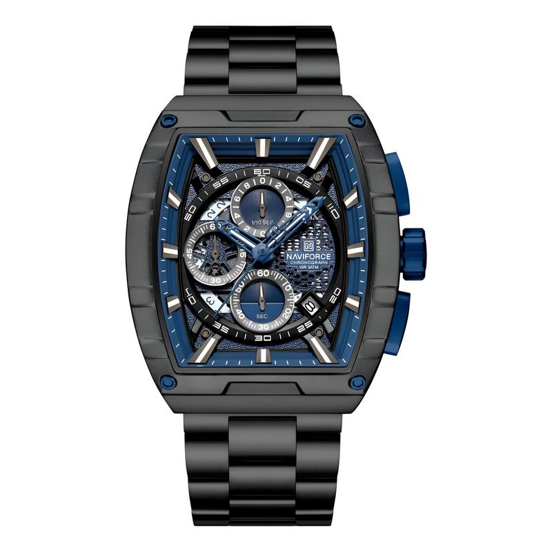 NAVIFORCE - Reloj Naviforce Casual Nf8066 Crono Hombre Acero+ Estuche