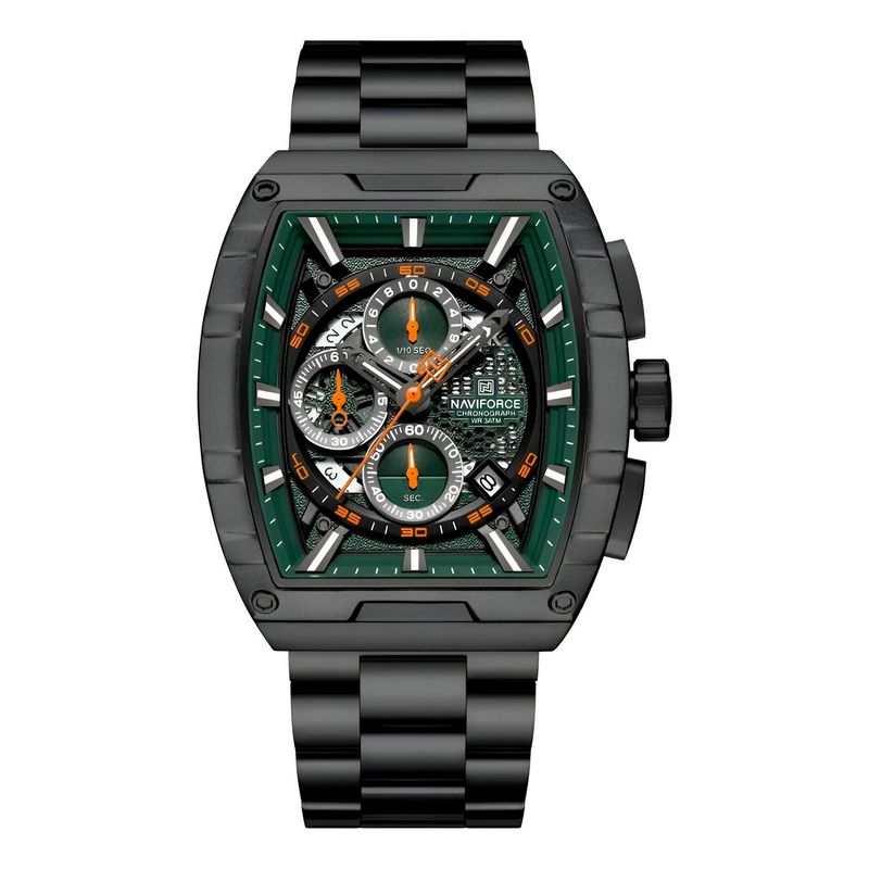NAVIFORCE - Reloj Naviforce Casual Nf8066 Crono Hombre Acero+ Estuche