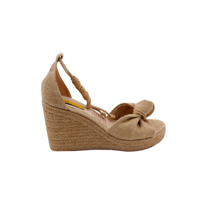 MERCEDES CAMPUZANO - Spadrilla Plataforma Nalu Mercedes Campuzano de Mujer Beige