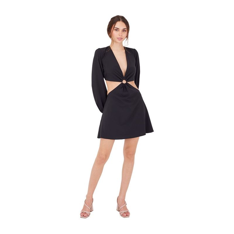 MERCEDES CAMPUZANO - Vestido Corto Sign Of Joy Mercedes Campuzano de Mujer Negro