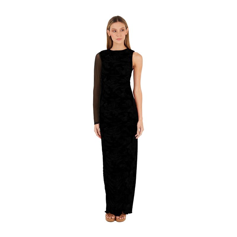 MERCEDES CAMPUZANO - Vestido Largo Francesca Mercedes Campuzano de Mujer Negro
