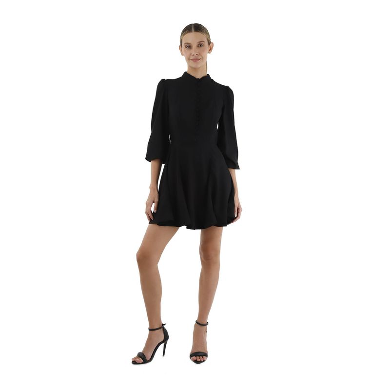 MERCEDES CAMPUZANO - Vestido Corto Juliette Mercedes Campuzano de Mujer Negro