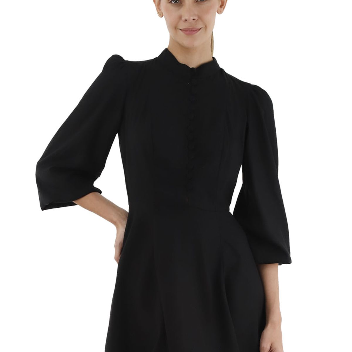 MERCEDES CAMPUZANO - Vestido Corto Juliette Negro