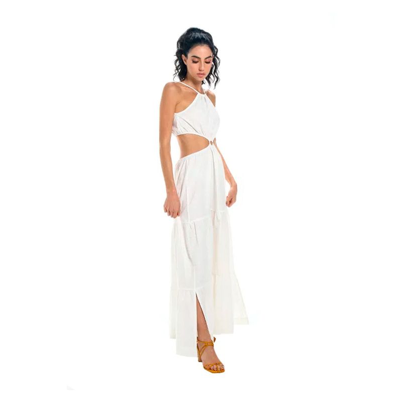 MERCEDES CAMPUZANO - Vestido Largo Dalia Mercedes Campuzano de Mujer Marfil