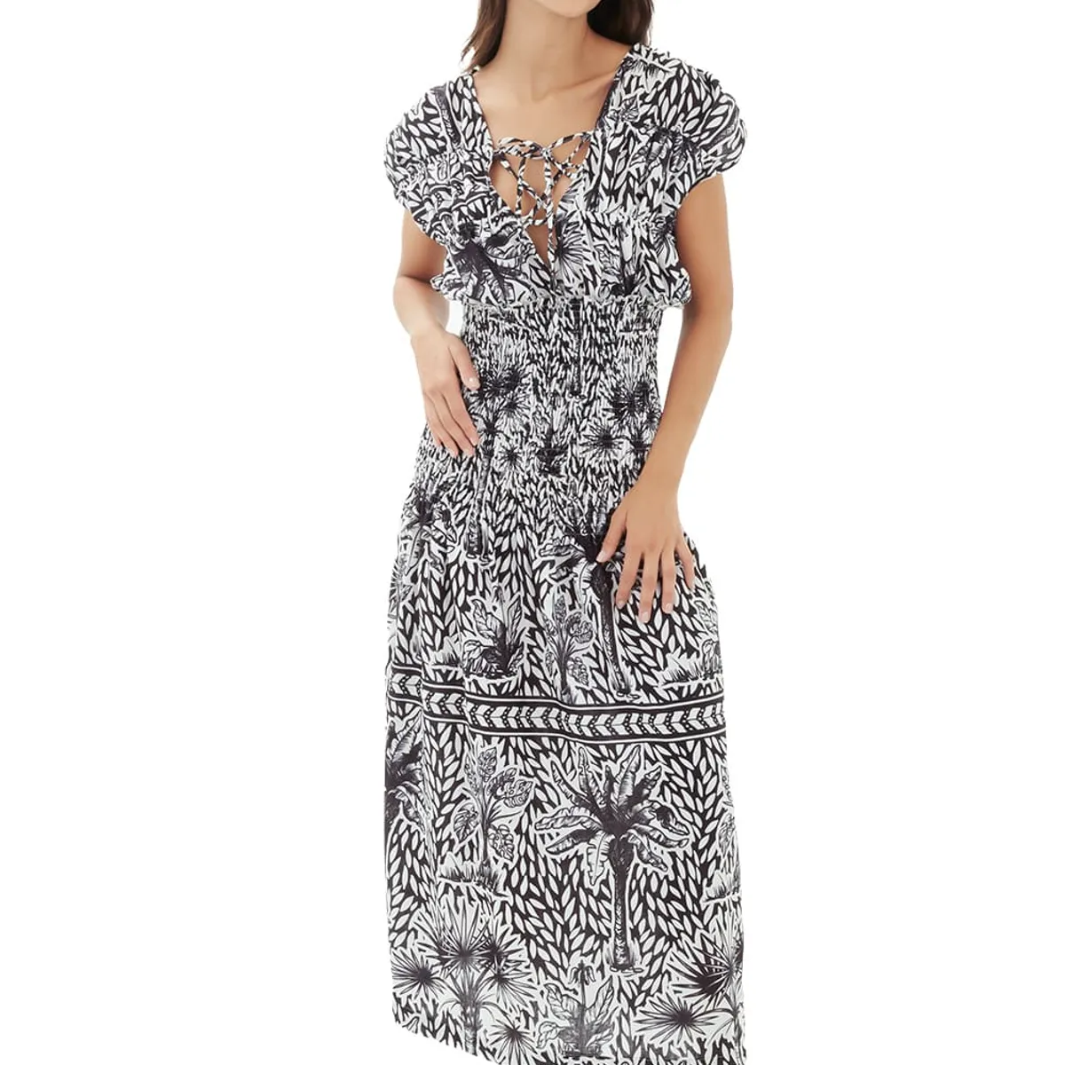 MERCEDES CAMPUZANO - Vestido Largo Carlota Aires_Neg