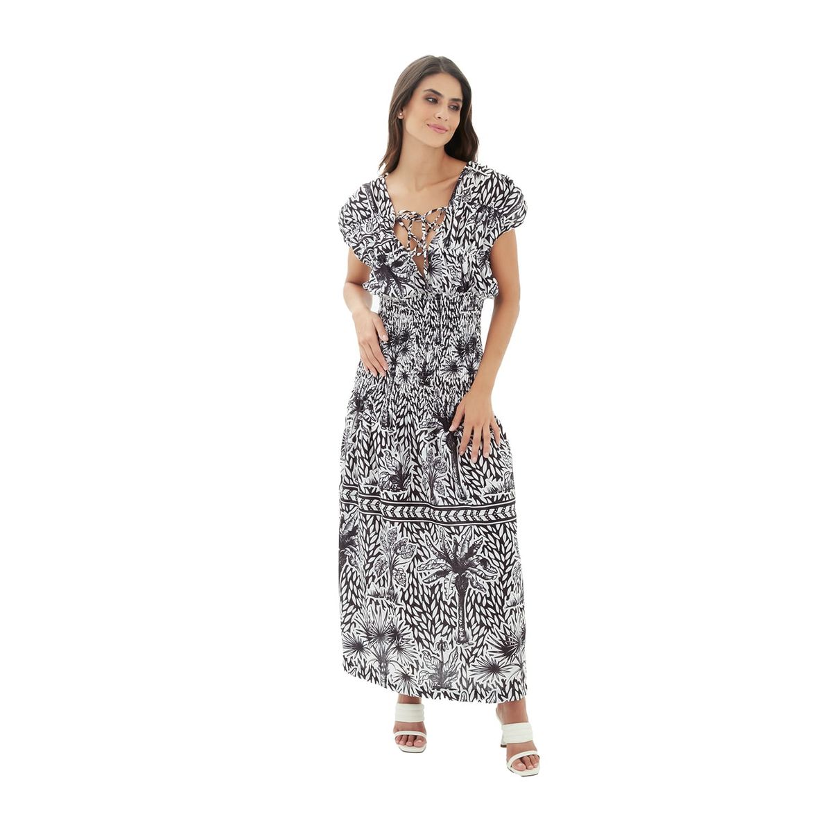 MERCEDES CAMPUZANO - Vestido Largo Carlota Aires_Neg