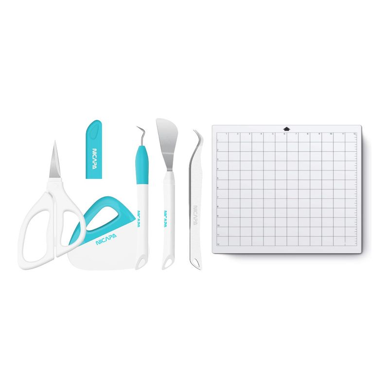 GENERICO - Combo Kit Herramientas Vinilo Nicapa 5 Piezas + Tapete Corte