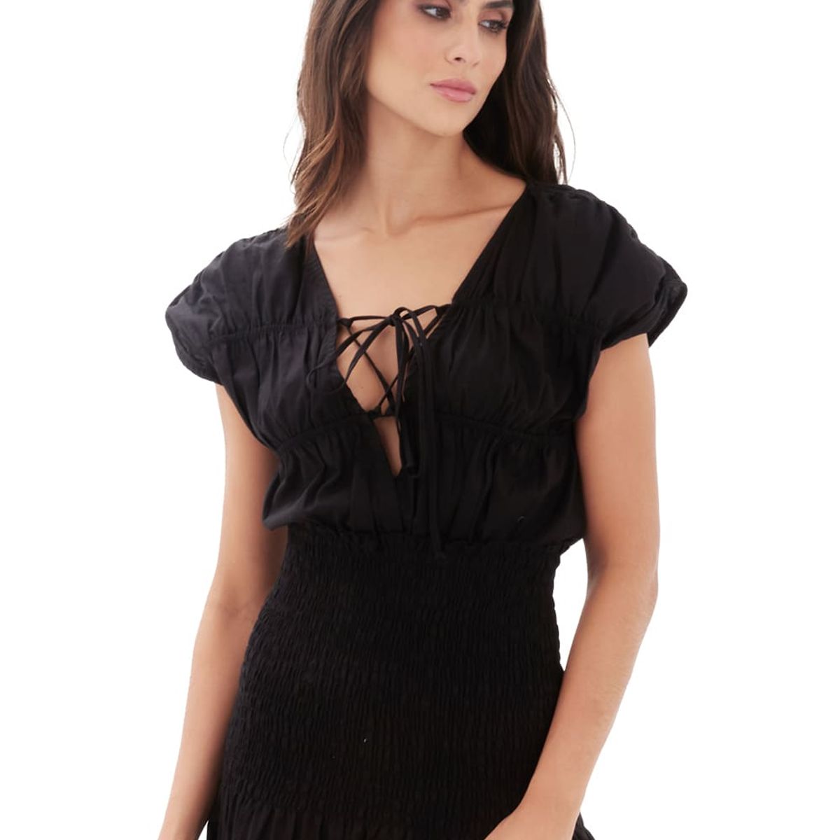 MERCEDES CAMPUZANO - Vestido Largo Carlota Negro