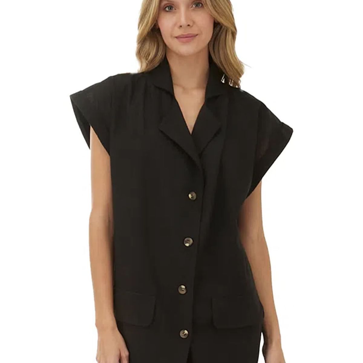 MERCEDES CAMPUZANO - Vestido Corto Lotus Negro