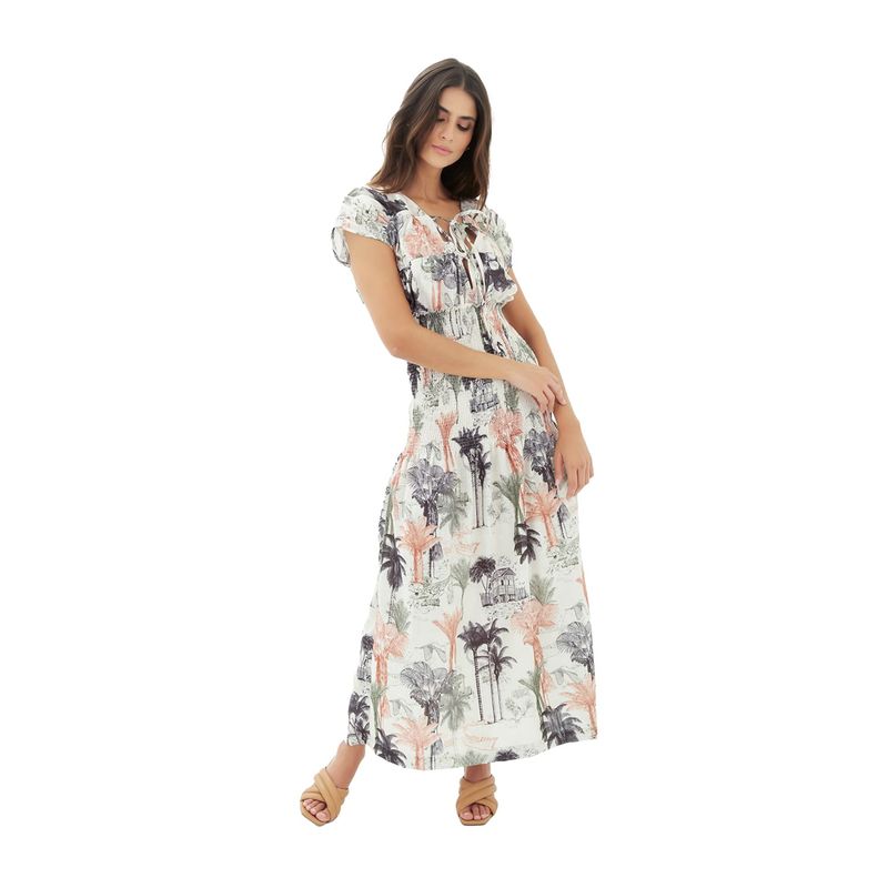 MERCEDES CAMPUZANO - Vestido Largo Carlota Mercedes Campuzano de Mujer MemoryMul