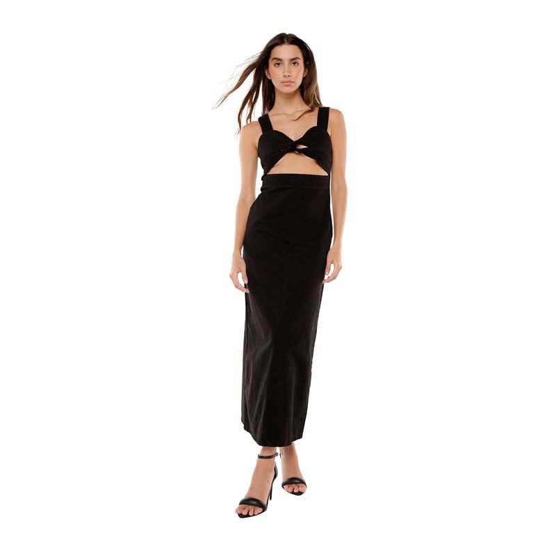 MERCEDES CAMPUZANO - Vestido Largo Jalina Mercedes Campuzano de Mujer Negro