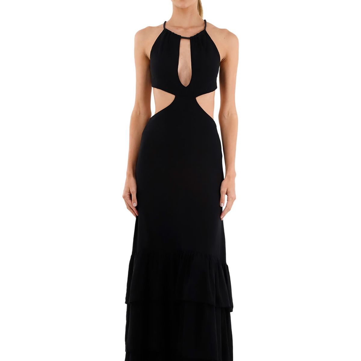 MERCEDES CAMPUZANO - Vestido Largo Rue Negro
