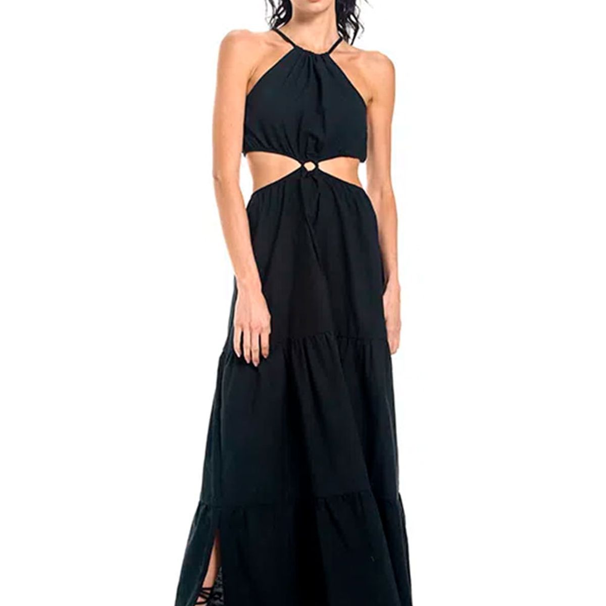 MERCEDES CAMPUZANO - Vestido Largo Dalia Negro