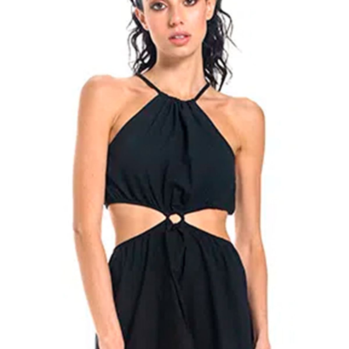 MERCEDES CAMPUZANO - Vestido Largo Dalia Negro