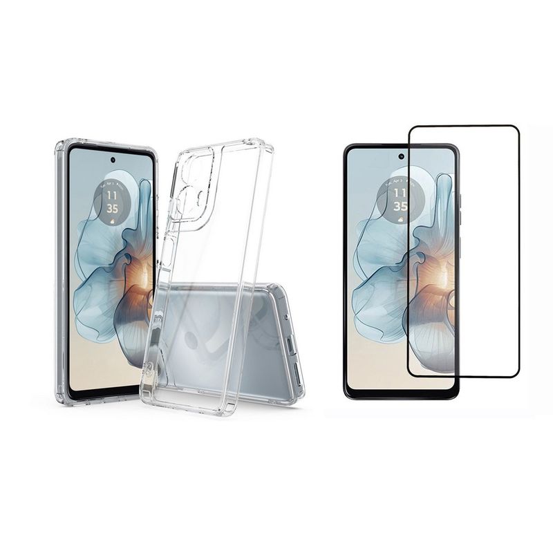 GENERICO - Funda Rígida Antichoque + Vidrio Para Motorola Moto G24  G24 Power