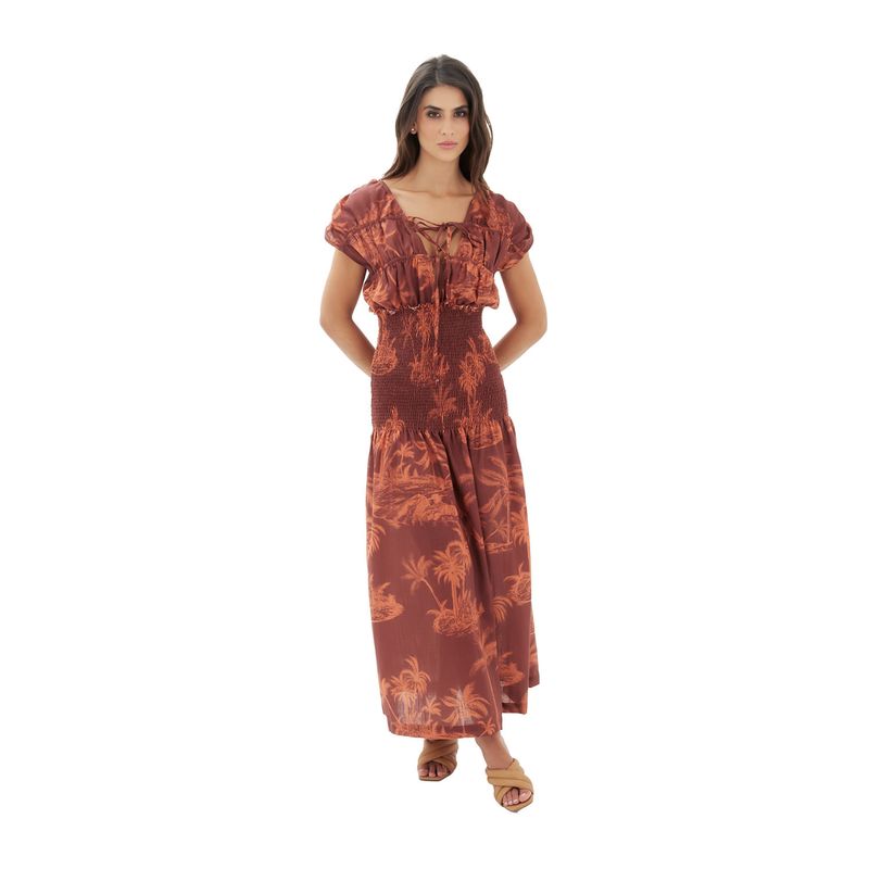 MERCEDES CAMPUZANO - Vestido Largo Carlota Mercedes Campuzano de Mujer MemoryTer