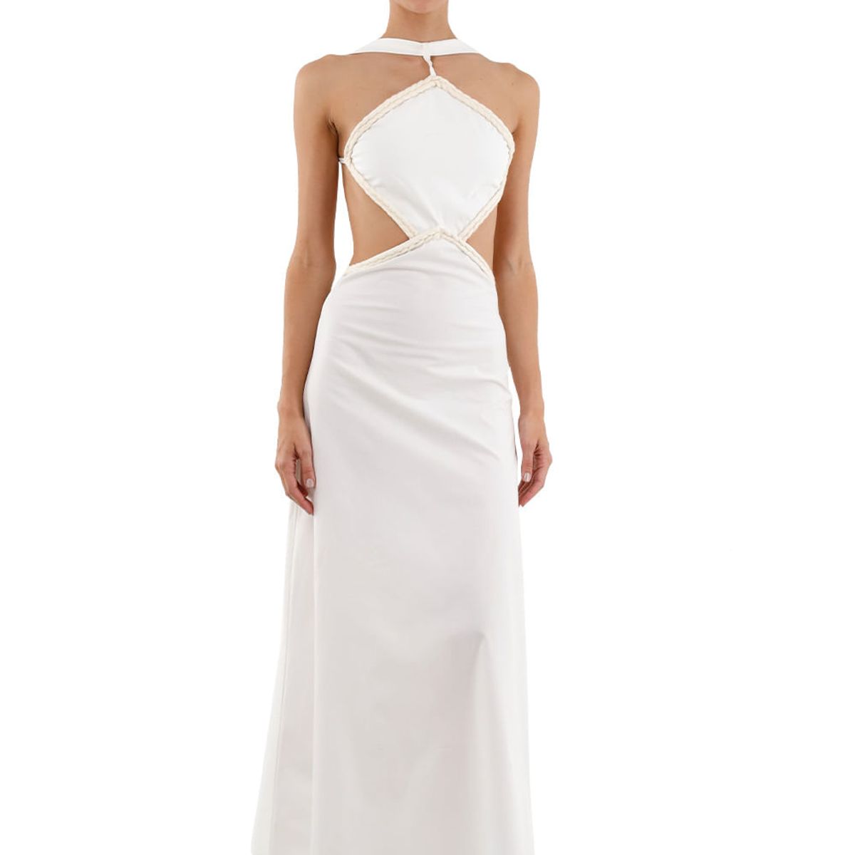 MERCEDES CAMPUZANO - Vestido Largo Lorde Marfil