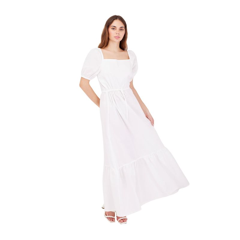 MERCEDES CAMPUZANO - Vestido Largo Tales Of Sun Mercedes Campuzano de Mujer Marfil